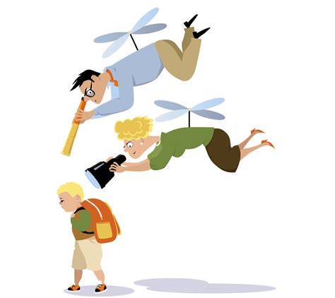 An illustration representing helicopter parenting